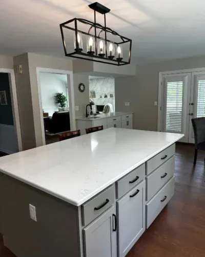 kitchen island after remodel in O'Fallon MO