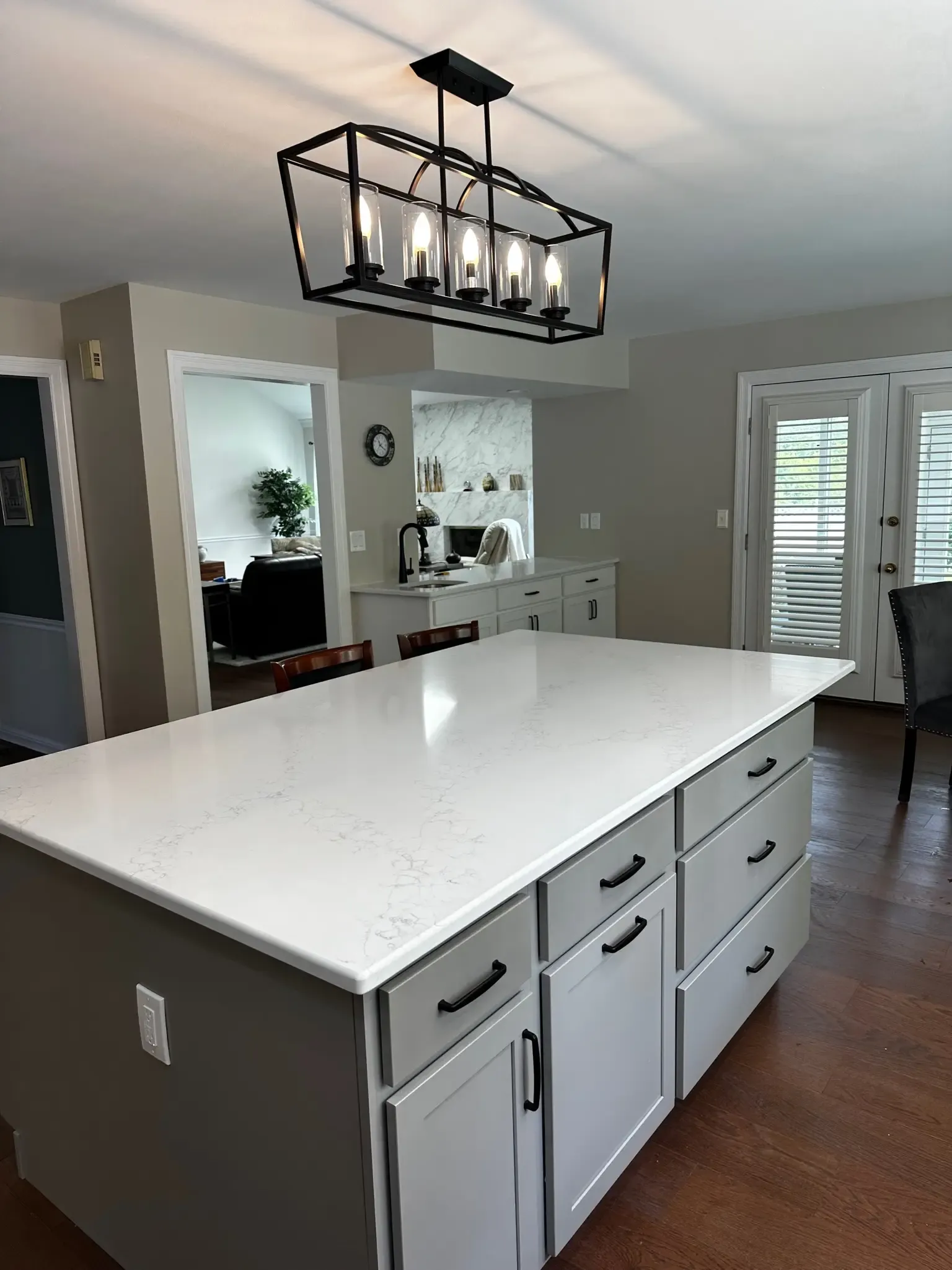 kitchen island after remodel in O'Fallon MO